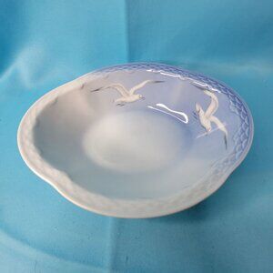 Bing & Grondahl Seagull Porcelain Bowl Denmark Blue & White Oval Serving Dish